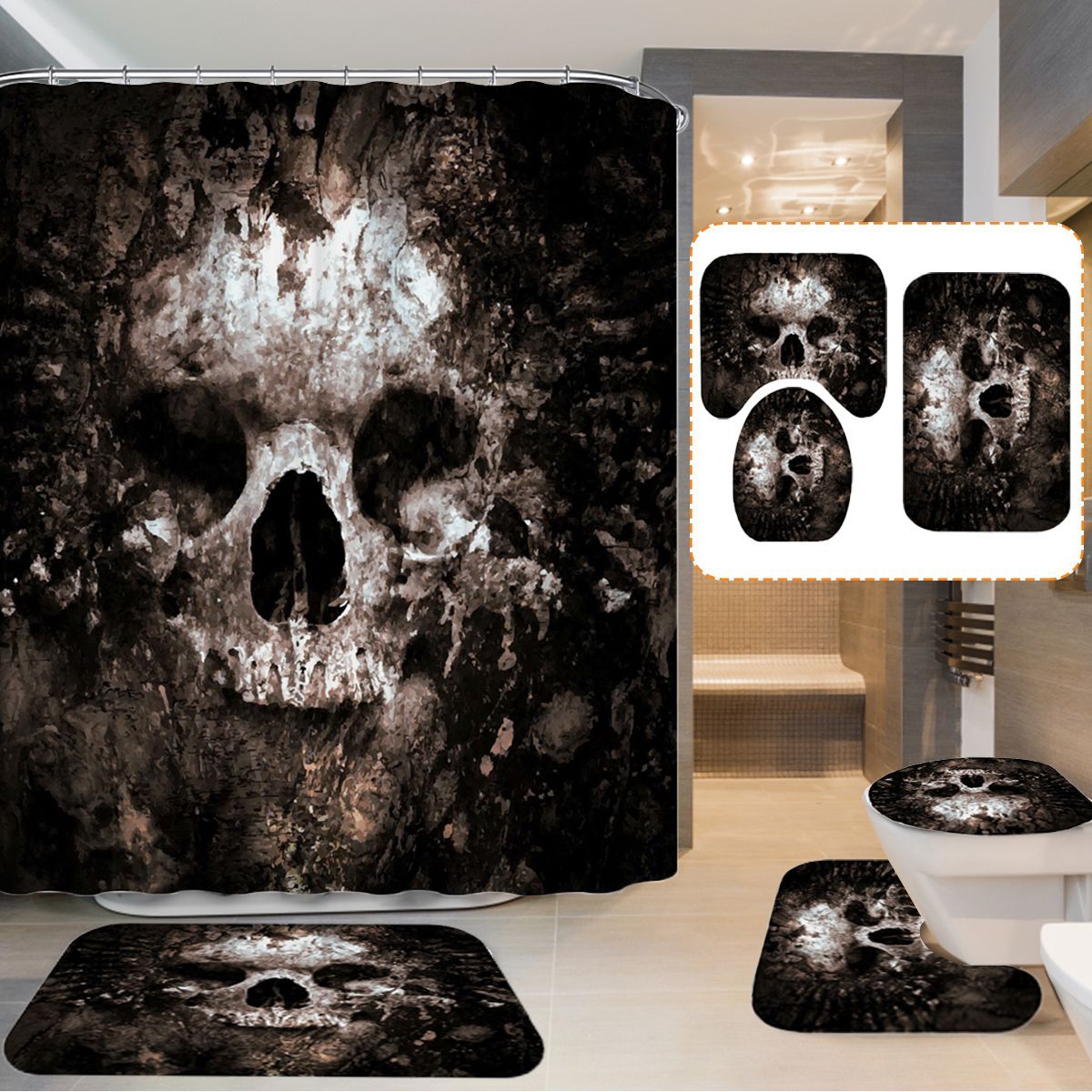 Skull-Pattern-Polyester-Bathroom-Shower-Curtain-Non-slip-Toilet-Cover-Mat-Rug-Set-1588175