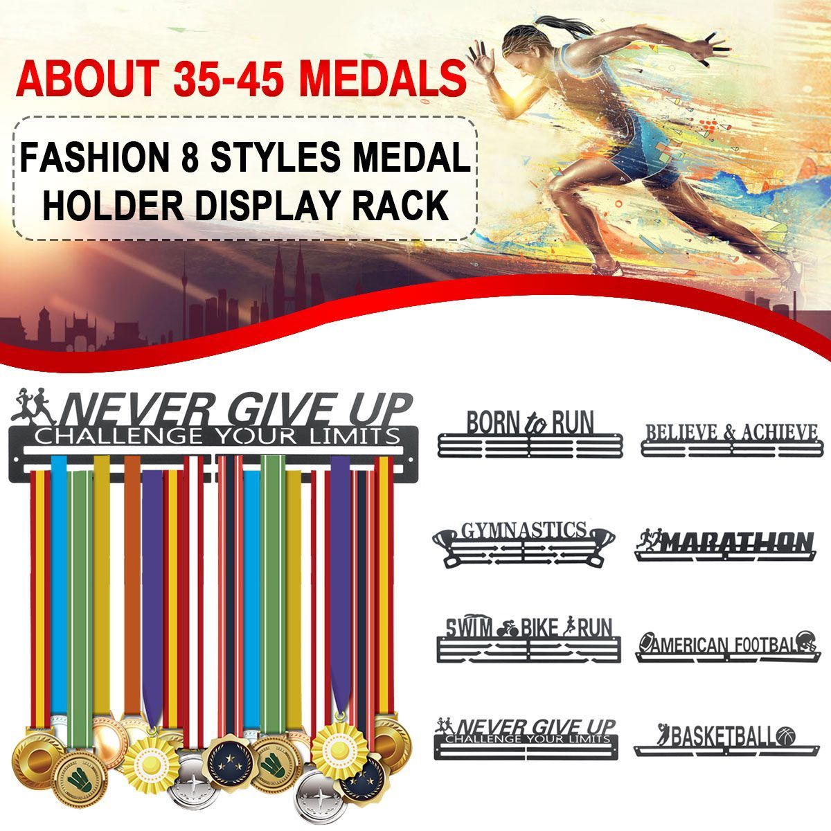 Stainless-Steel-Medal-Hanger-Holder-Medals-Display-Rack-Shelf-Sport-Gifts-1590885