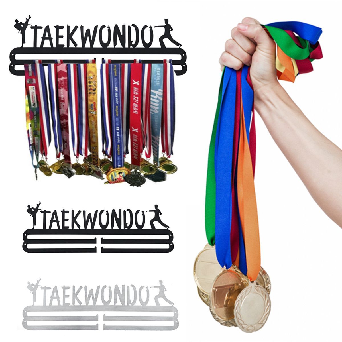 Stainless-Steel-Wall-Mount-Display-Taekwondo-Medal-Hanger-Holder-Rack-Sport-Decorations-1599785