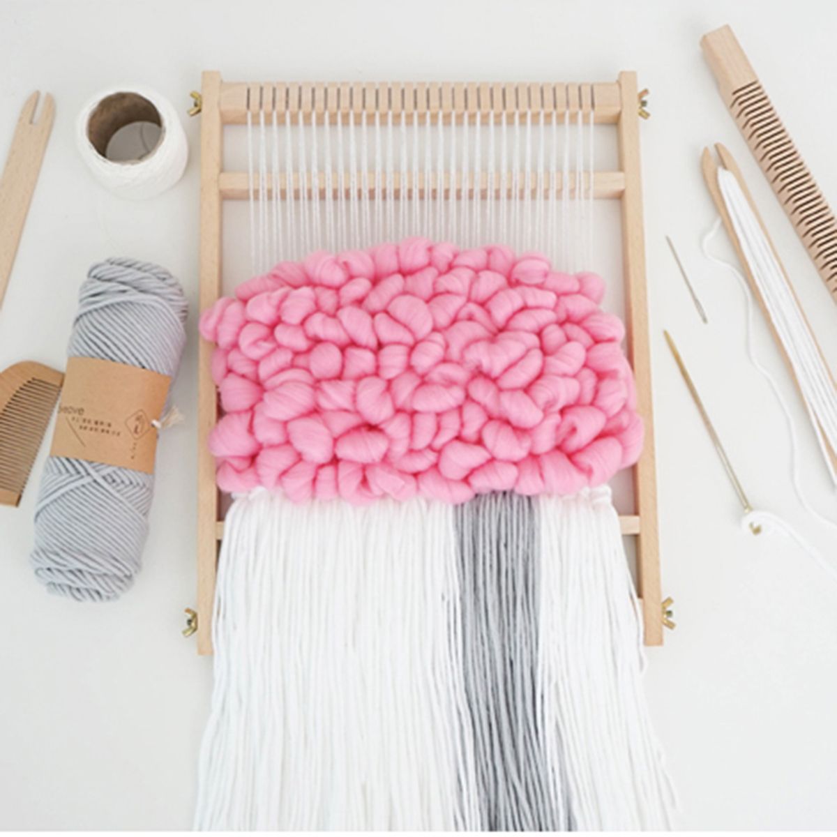 Standing-DIY-Woven-Set-Weaving-Loom-Kit-Looms-Wooden-Tapestry-Hand-Knitted-Machine-1753097