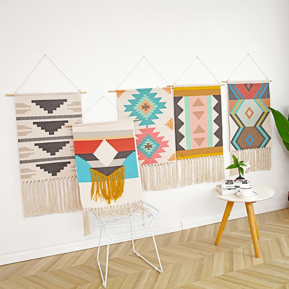 Tapestry-Macrame-Wall-Hanging-Chic-Bohemian-Home-Room-Decoration-Geometric-Art-Mat-1613630