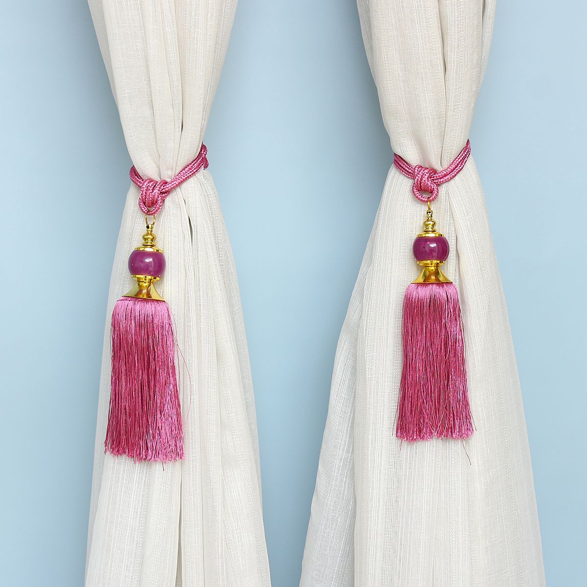 Tassel-Curtain-Tiebacks-Fringe-Curtain-Tie-Backs-Room-Decor-Light-Polyester-Bead-1751658
