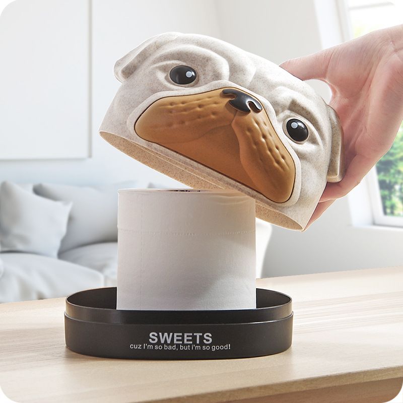 Tissue-Box-Dispenser-Dog-Cover-Paper-Storage-Holder-Napkin-Organizer-Home-Case-1562935