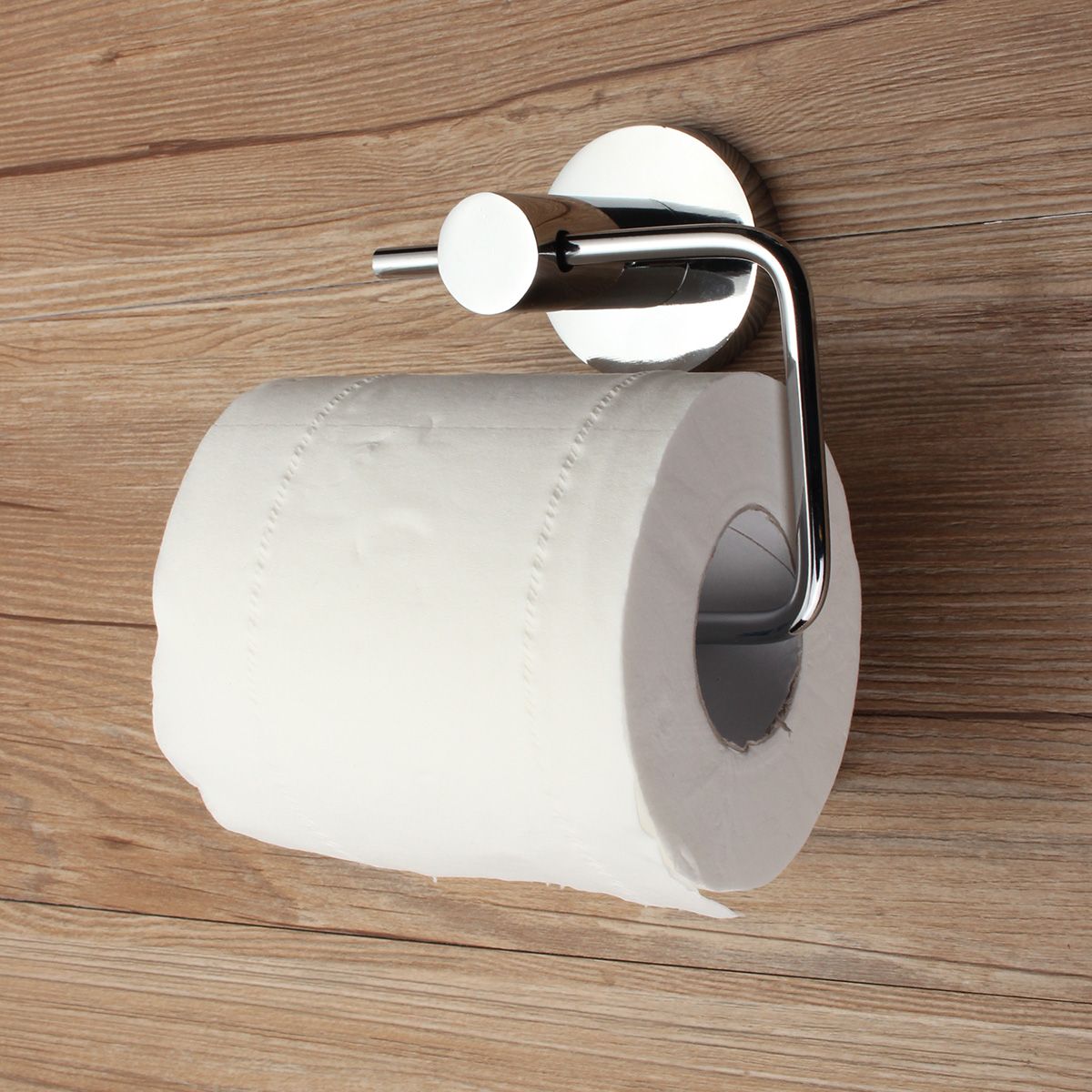 Toilet-Roll-Tissue-Paper-Dispenser-Holder-Wall-Mounted-Ring-Hoop-Hook-Chrome-New-1339556
