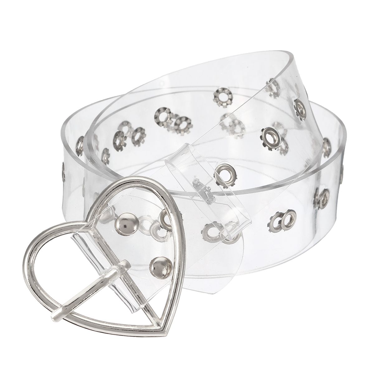 Transparent-Womens-Chic-Wide-Belt-Pin-Heart-Round-Shape-Belt-Buckle-Clear-Waist-1516496