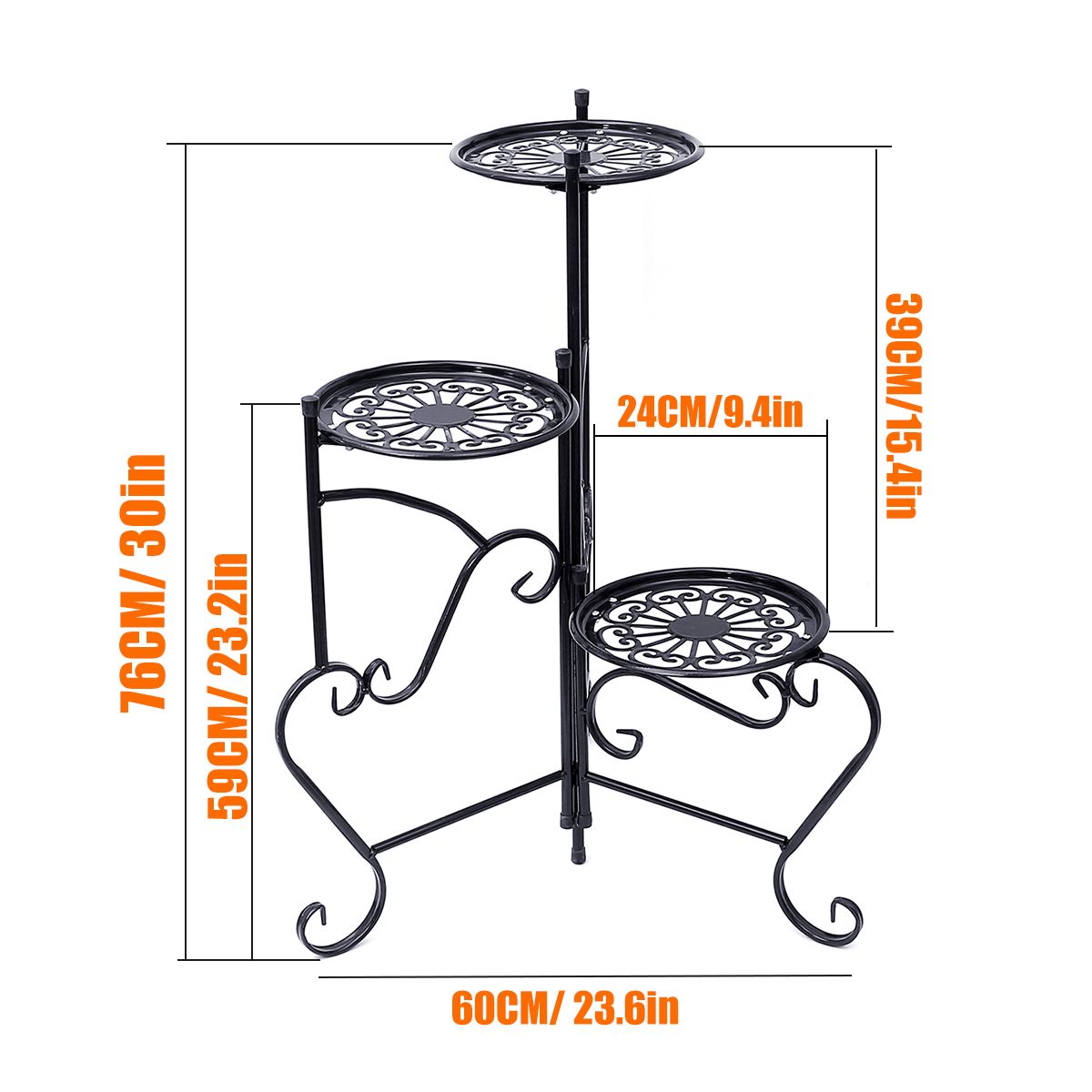 UK-Metal-Flower-Stand-Plant-Pot-Holder-Space-Saving-Decorative-Display-Shelf-DIY-1682478