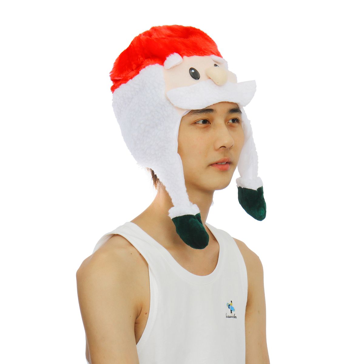 Unisex-Christmas-Xmas-Novelty-Plush-Hat-Santa-Claus-Hat-Holiday-Decoration-1747495