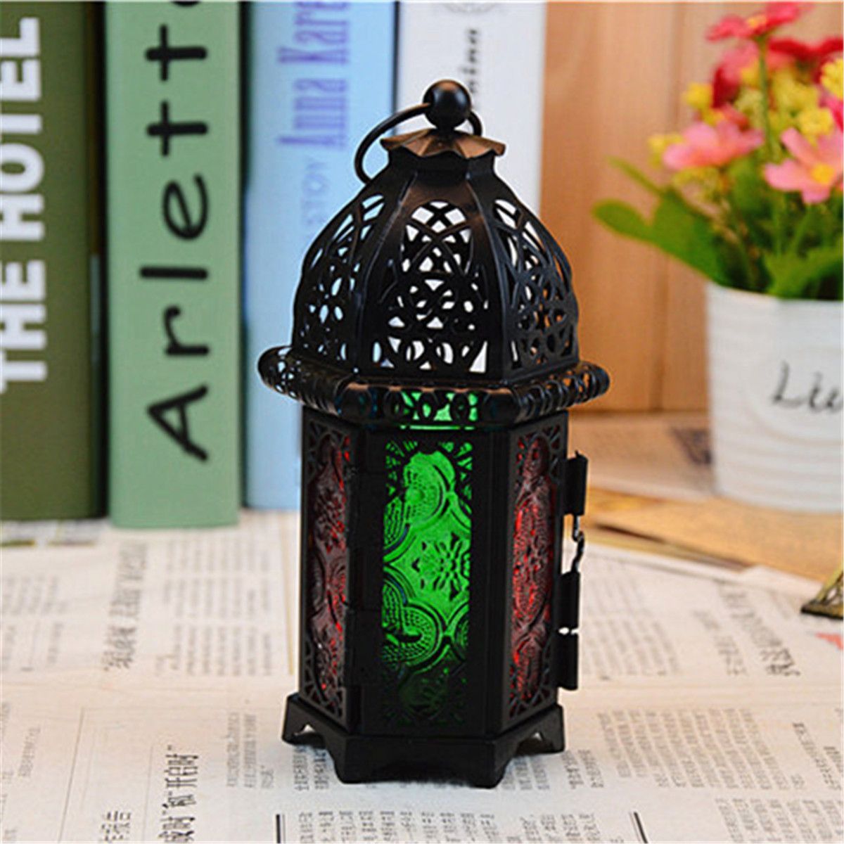 Vintage-Moroccan-Hollow-Iron-Lantern-Tea-Light-Hanging-Candle-Holder-Candlestick-1123913