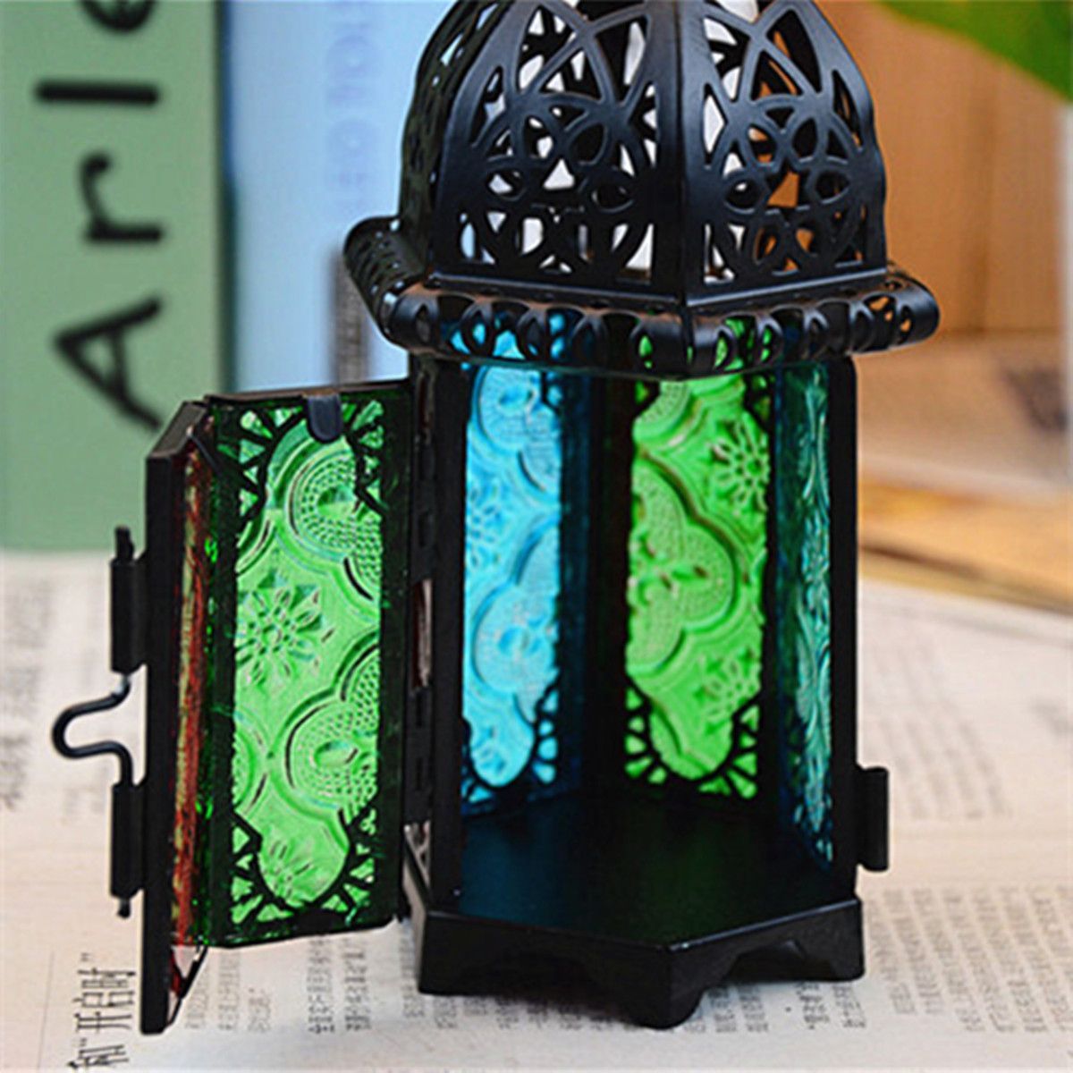 Vintage-Moroccan-Hollow-Iron-Lantern-Tea-Light-Hanging-Candle-Holder-Candlestick-1123913