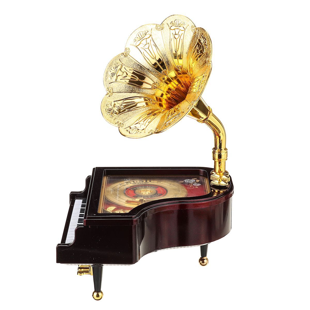 Vintage-Retro-Piano-Phonograph-Gold-Trumpet-Horn-Music-Box-Home-Decorations-1619763