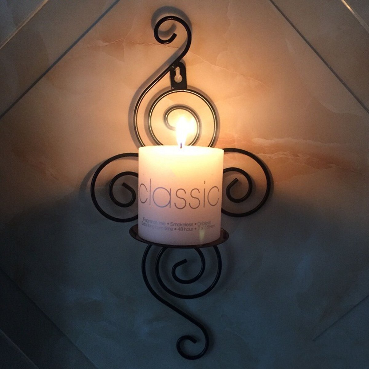 Vintage-Wall-Mounted-Candle-Holder-Metal-Tea-Light-Decor-Candlestick-1643465