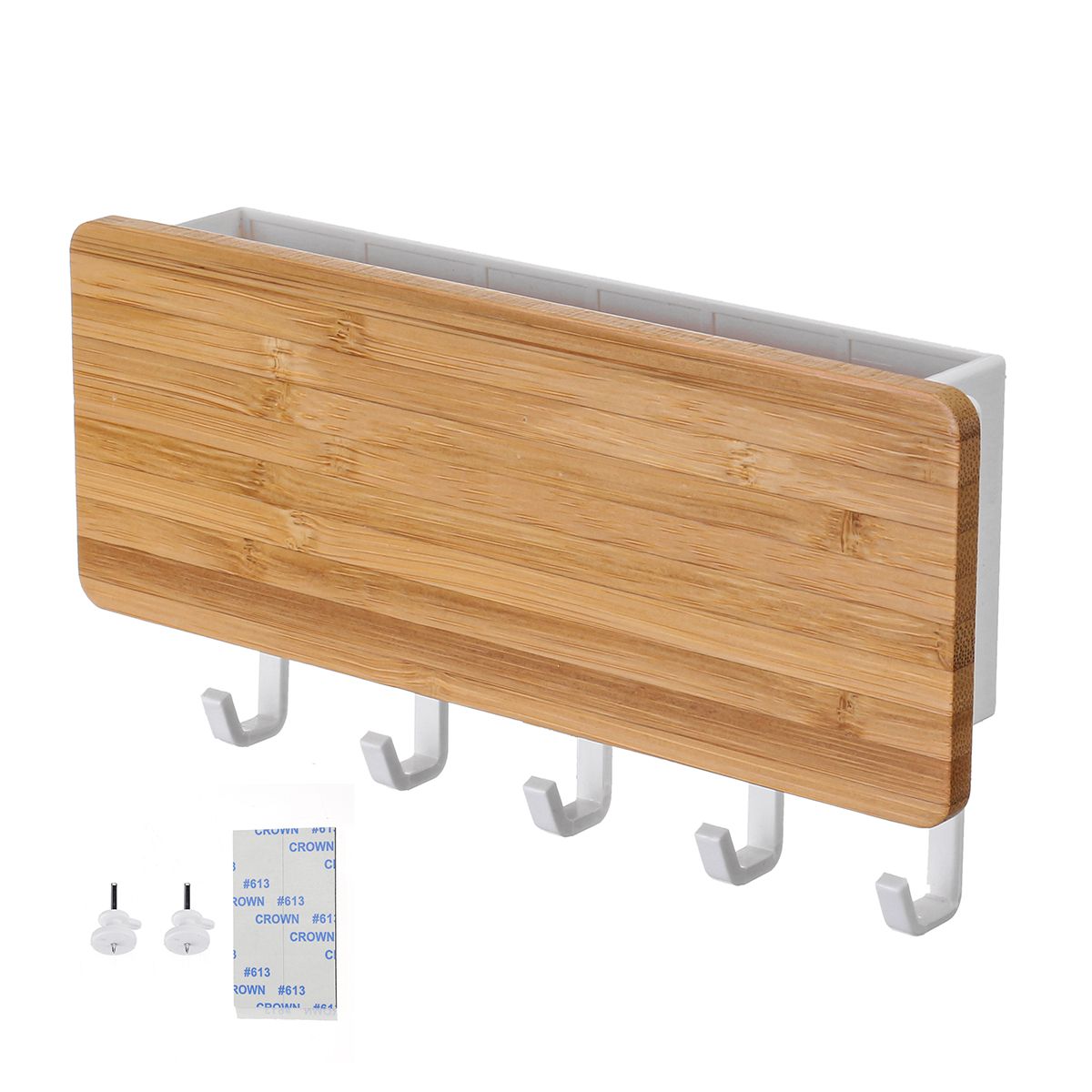 Wall-Mount-Hook-Hanger-Holder-Storage-Wooden-Rack-Hanging-Key-Home-Organizer-1646787