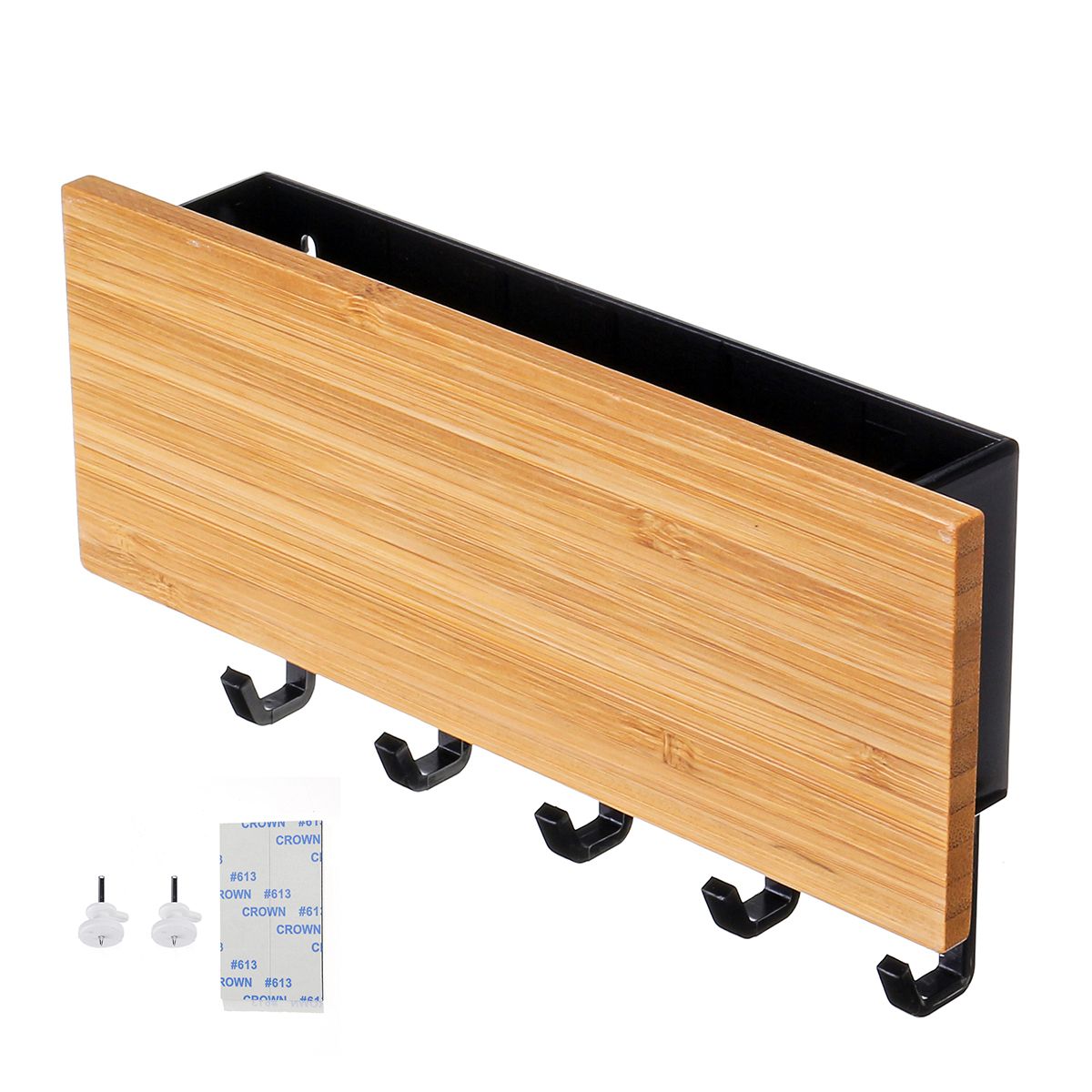 Wall-Mount-Hook-Hanger-Holder-Storage-Wooden-Rack-Hanging-Key-Home-Organizer-1646787