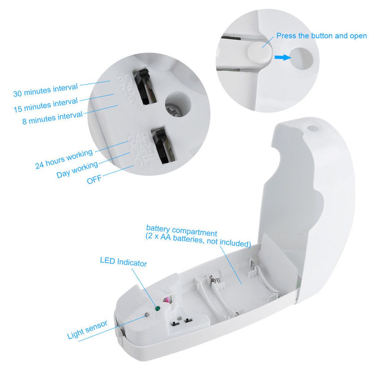 Wall-mounted-Automatic-Perfume-Air-Freshener-Aerosol-Dispenser-Sprayer-Indoor-1545824