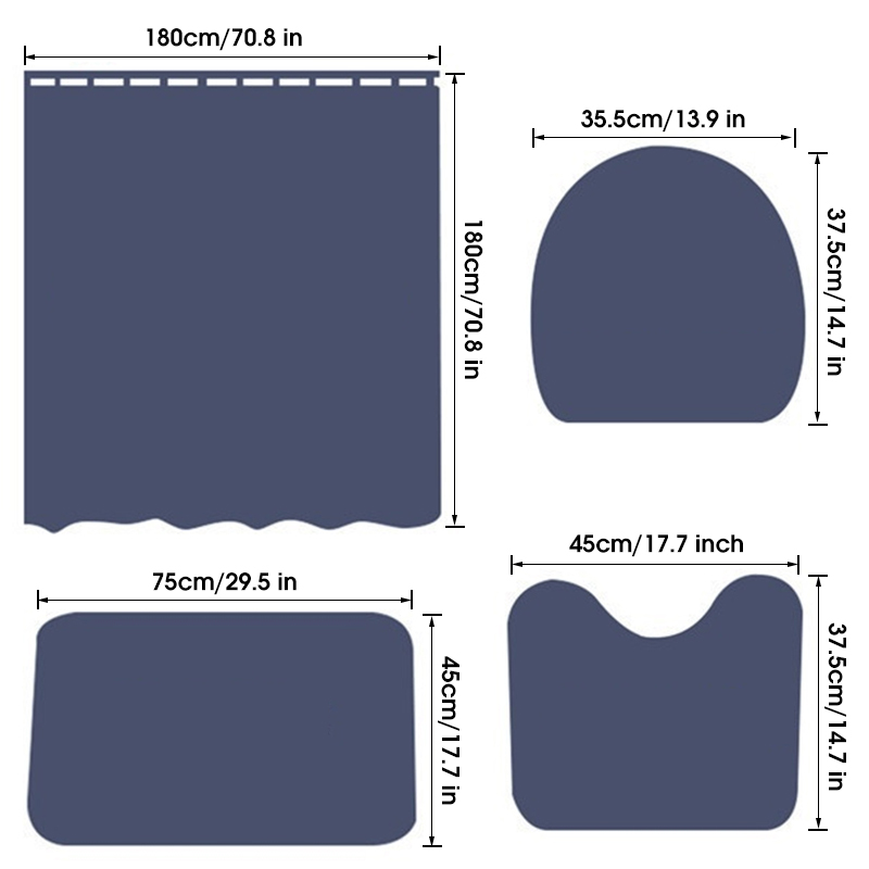 Waterproof-Bathroom-Shower-Curtain-Toilet-Seat-Cover-Mat-Non-Slip-Rug-Set-1756982