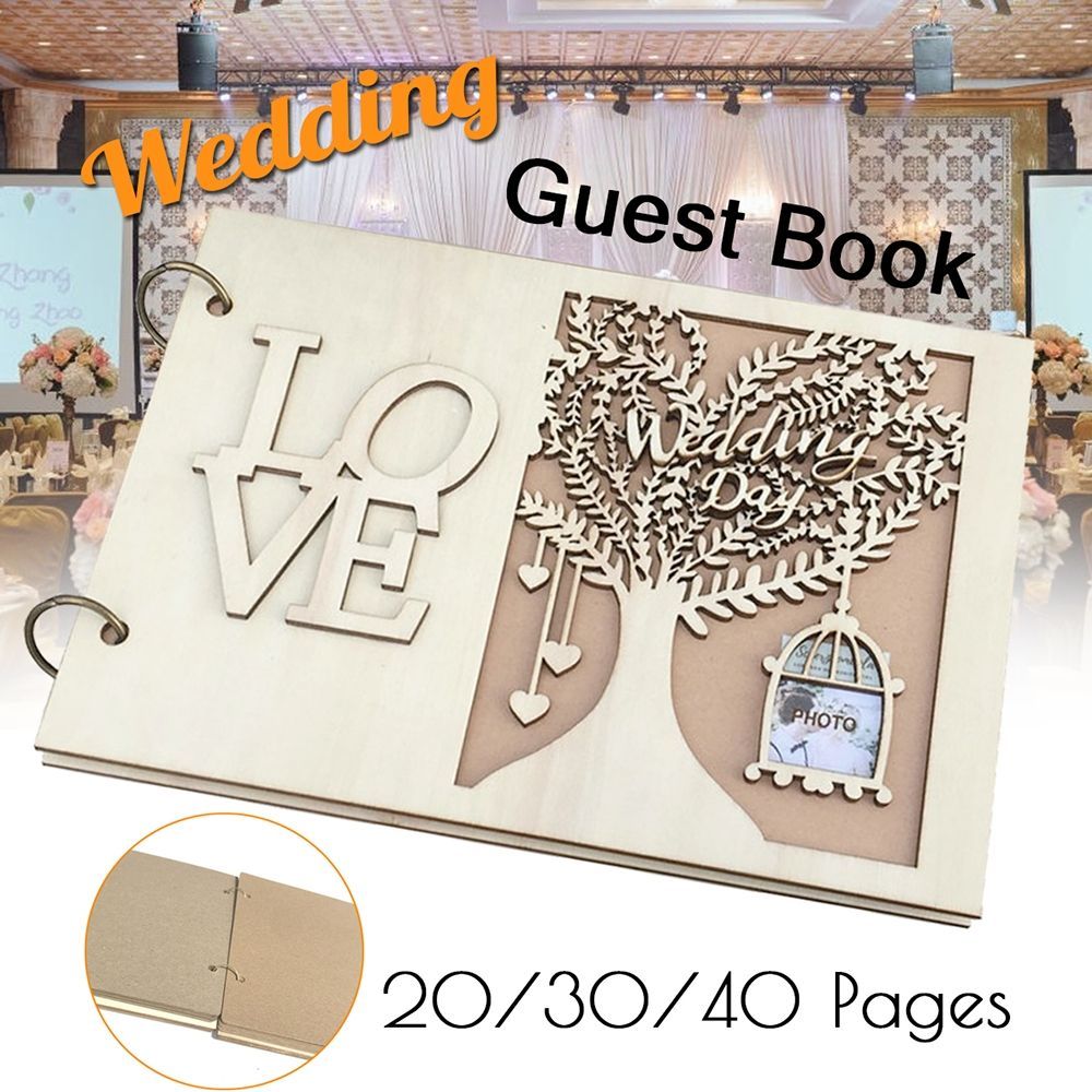 Wedding-Guest-Book-Wooden-Tree-Personalised-Signing-Book-203040-Pages-Party-Decorations-1486537
