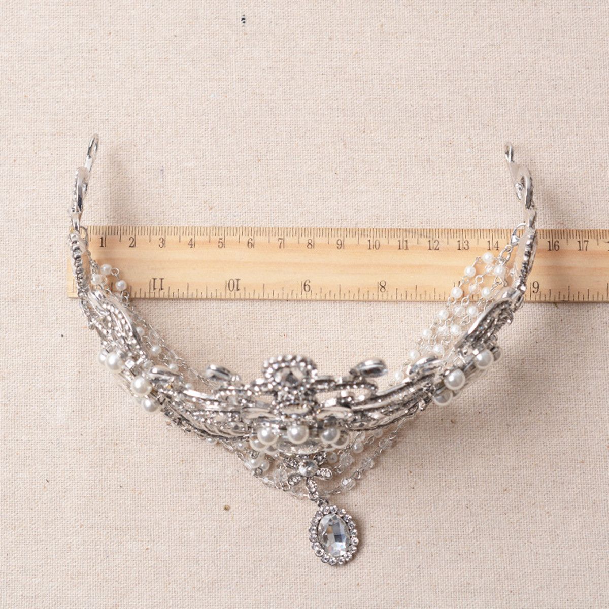 Wedding-Headband-Hair-Accessories-Queen-Crown-Bridal-Tiara-Crystal-Pear-1118395