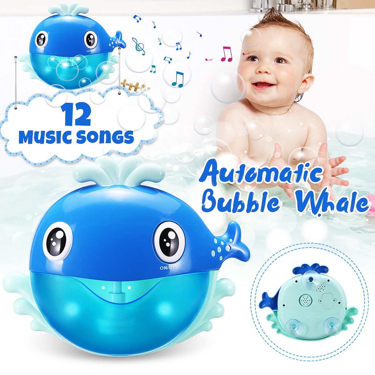 Whale-Bubble-Machine-Electric-Automatic-Maker-Blower-Baby-Kids-Child-Bath-1585617