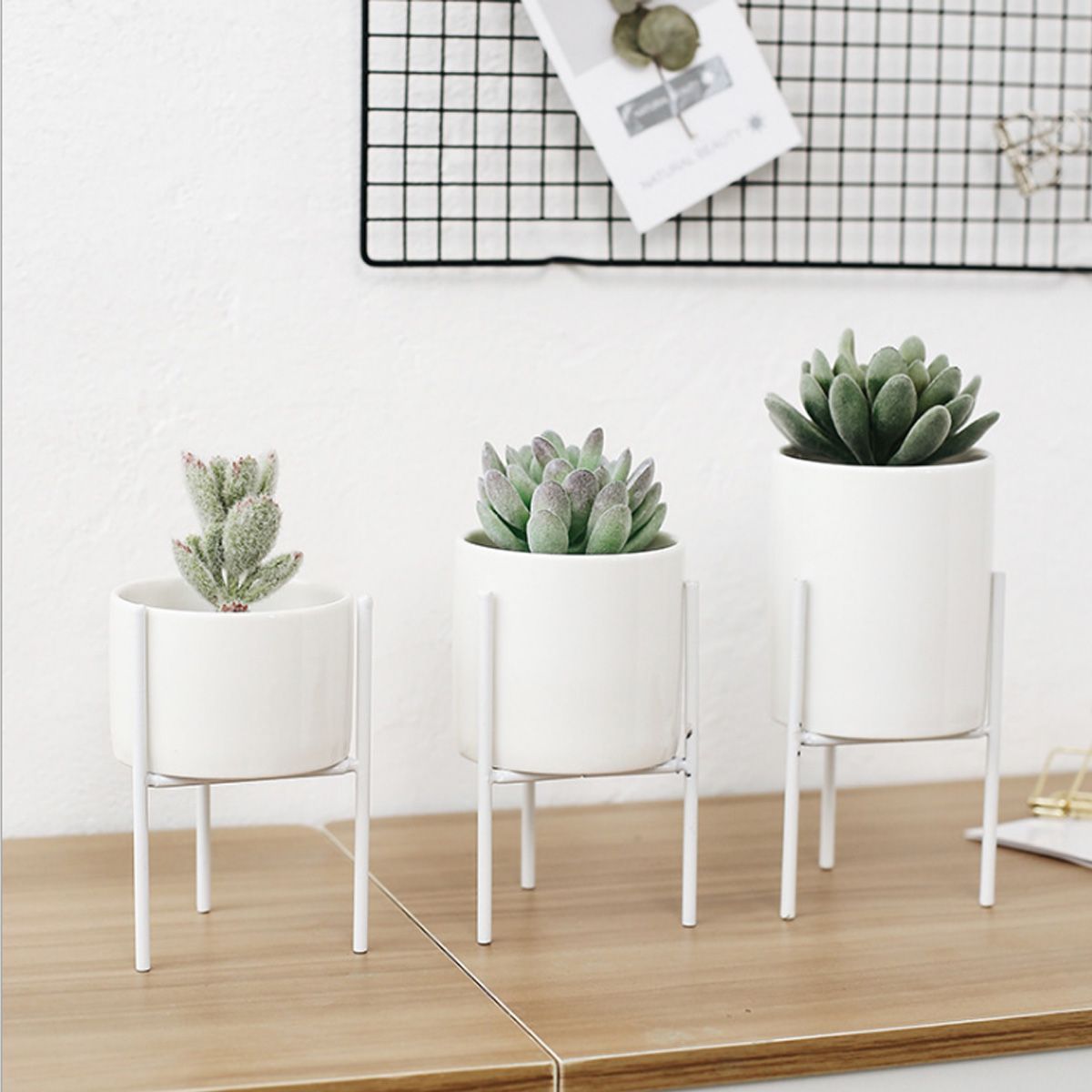White-Ceramic-Flower-Pot-Plant-Succulent-Nordic-Rack-Display-Stand-Holder-Hydroponic-Planter-Decor-1332924