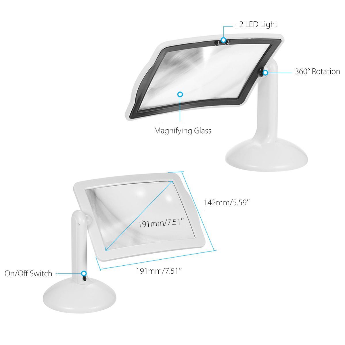 White-Desktop-Magnifier-Plastic-Magnifying-Glass-Standing-Style-With-2-LED-Light-1441597