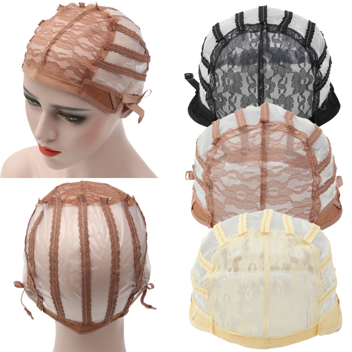 Wig-Cap-Making-Elastic-Breathable-Lace-Mesh-Net-Weaving-Cap-Adjustable-Head-Cap-1469059