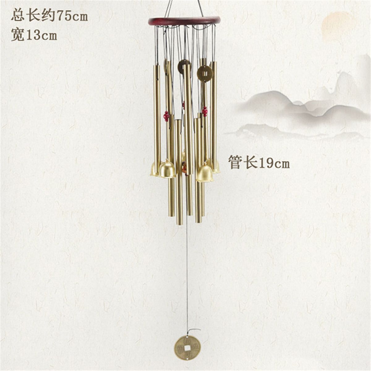 Wind-Chimes-Large-Tone-Resonant-Bell-10-Tubes-Chapel-Church-Garden-Decor-33quot-1694339