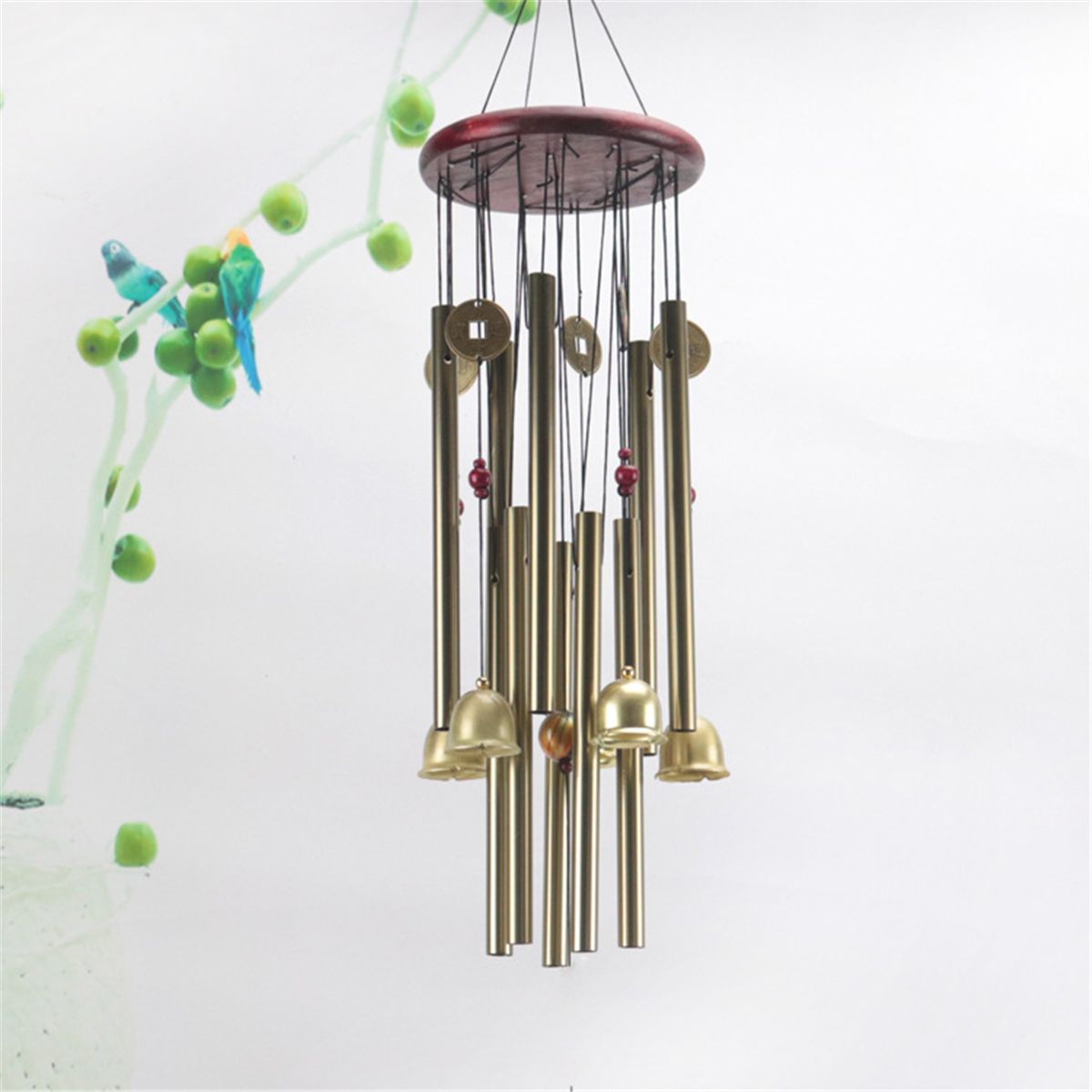 Wind-Chimes-Large-Tone-Resonant-Bell-10-Tubes-Chapel-Church-Garden-Decor-33quot-1694339