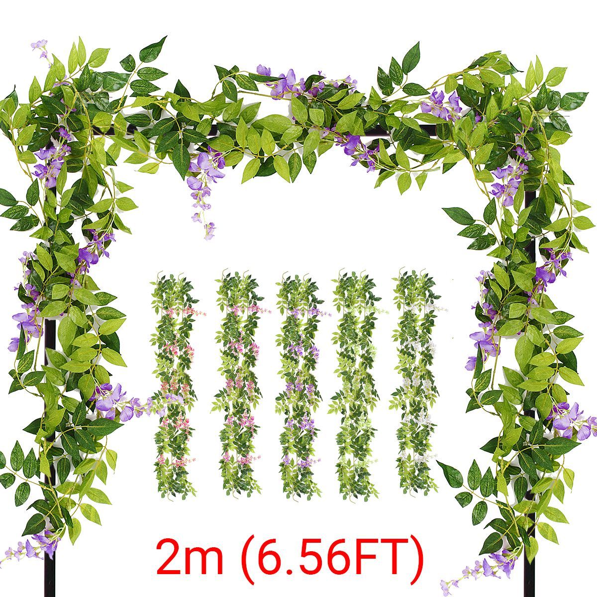 Wisteria-Garland-Artificial-Flowers-Bunch-Wedding-Home-Hanging-Ivy-Decorations-2m-1496339