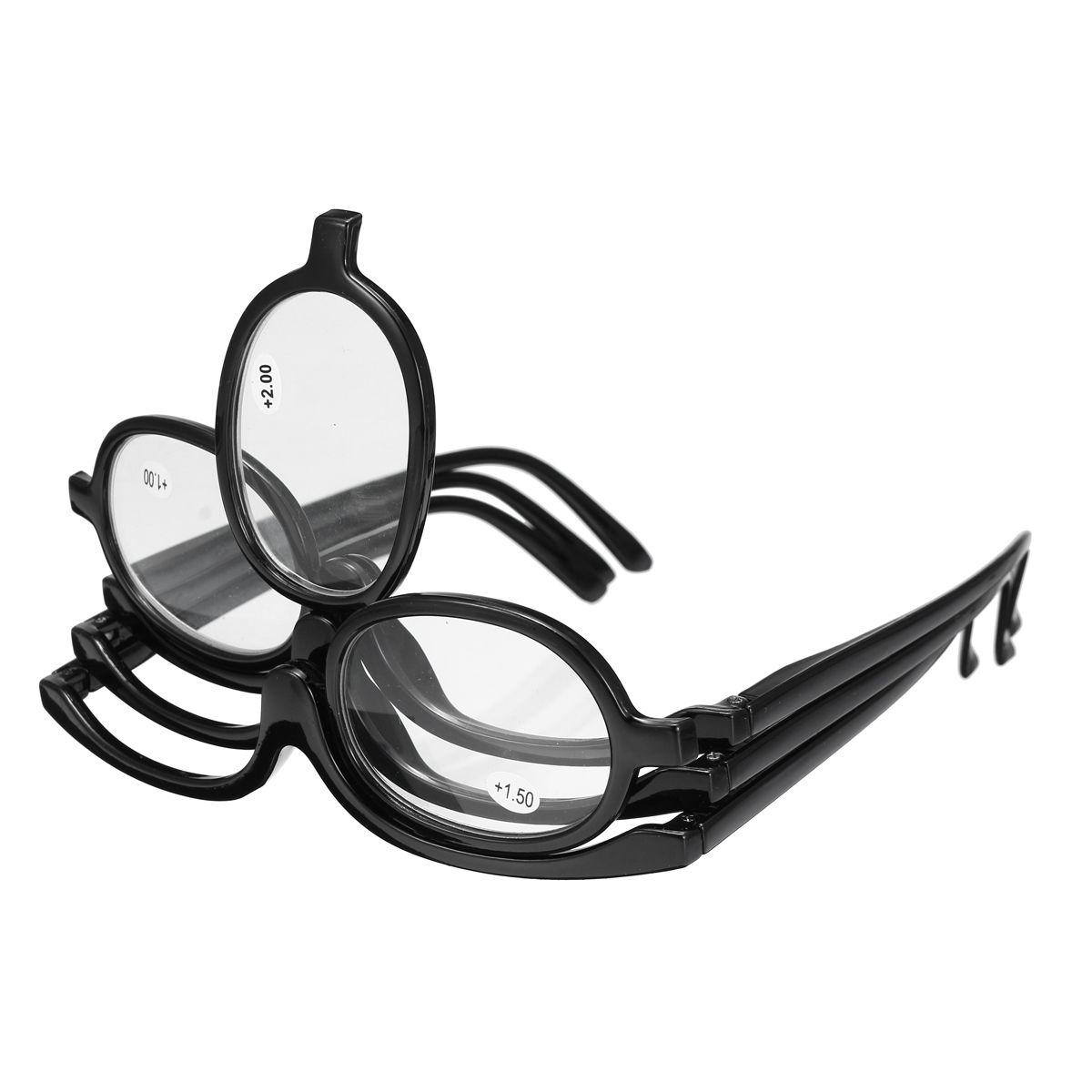 Women-Makeup-Magnifying-Reading-Glasses-Flip-Lens-Make-Up-Eye-Glasses-100--400-1399204