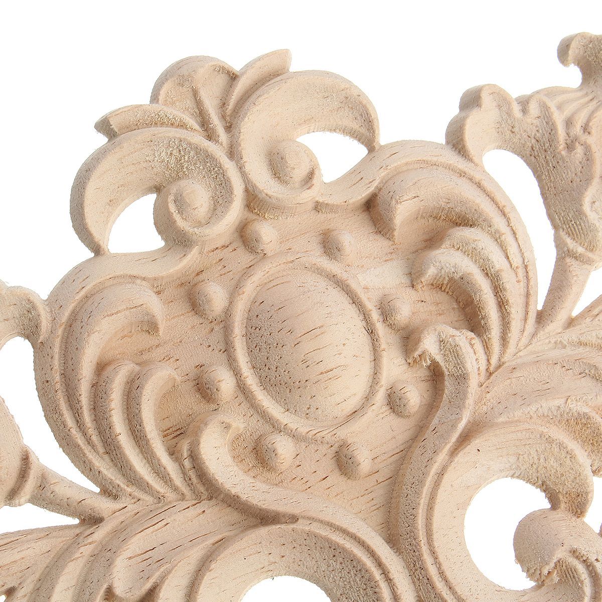 Wood-Carved-Applique-Frame-Onlay-Furniture-Decoration-Unpainted-401x112x9mm-1144097