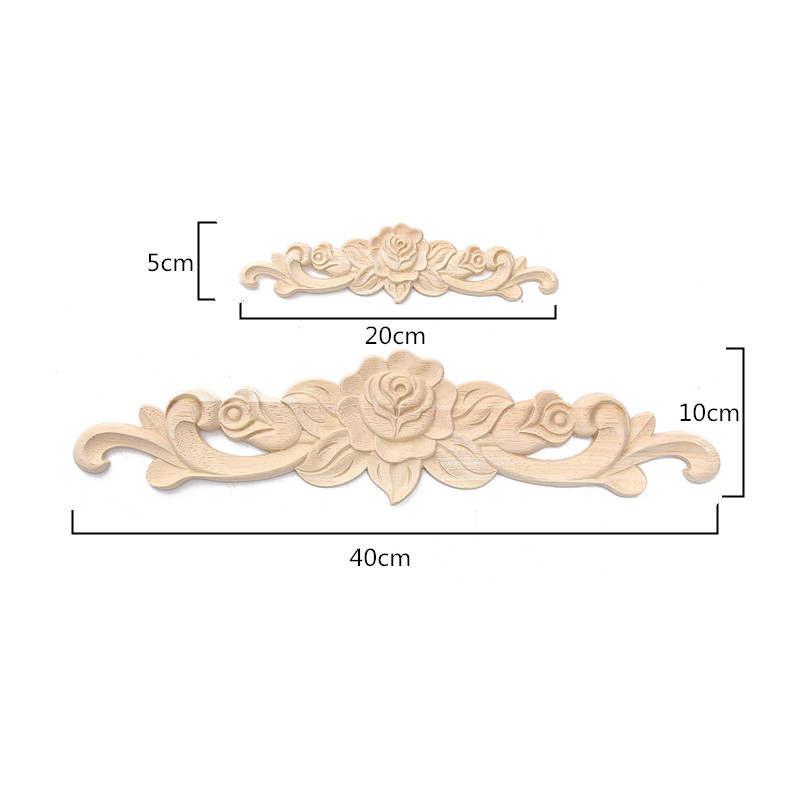 Wood-Carved-Corner-Onlay-Applique-for-Furniture-Wall-Home-Decor-Craft-1144095