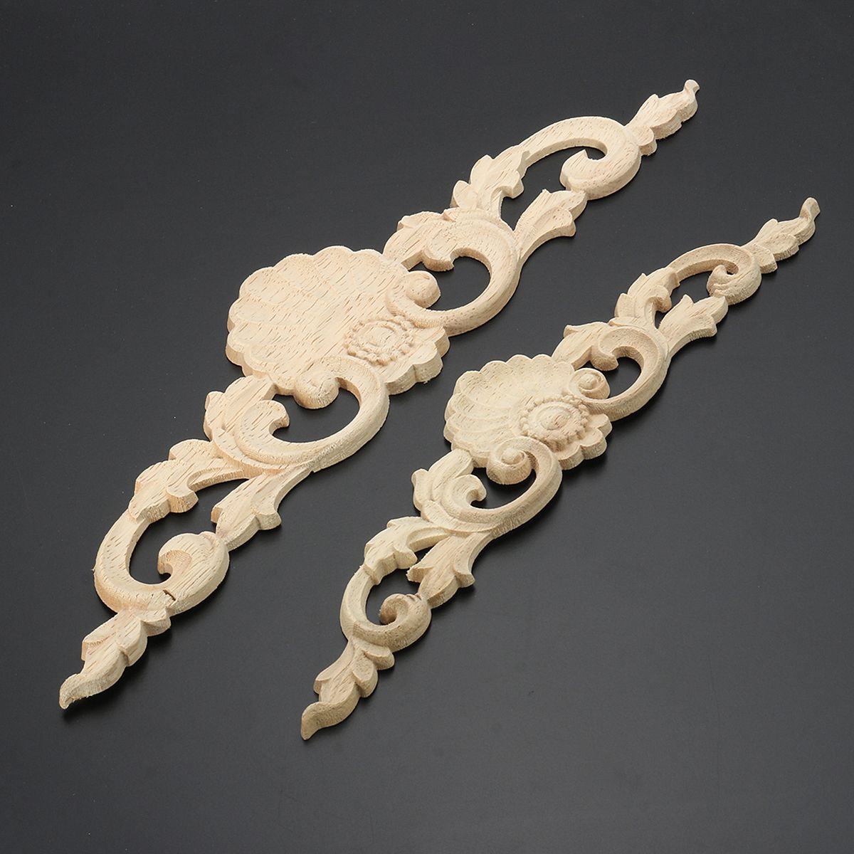 Wood-Carved-Long-Applique-Unpainted-Flower-Door-Decoration-1139157