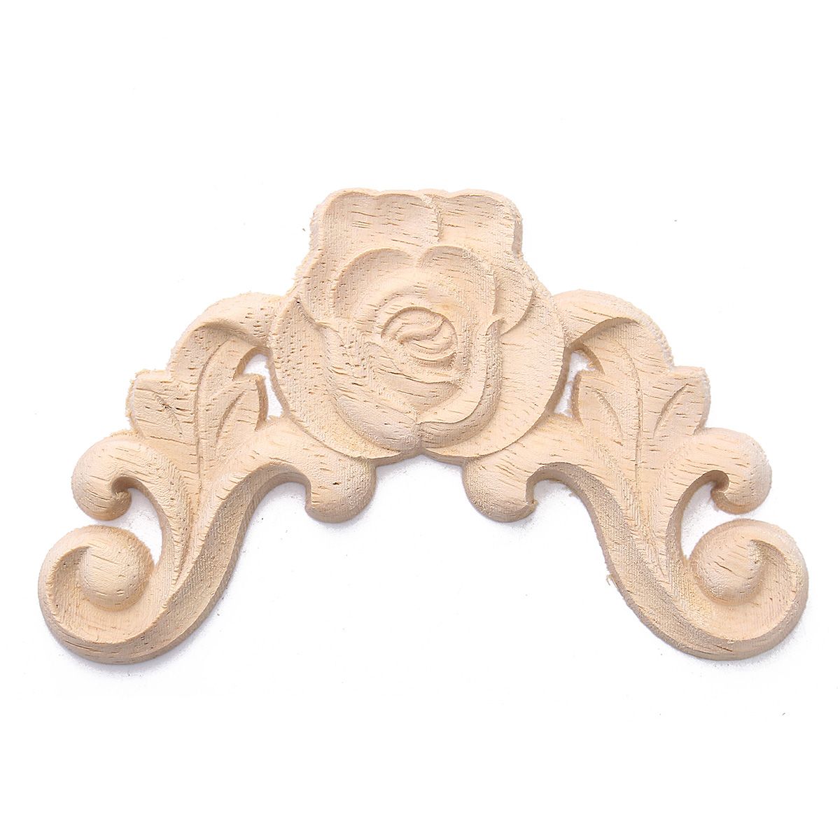 Wood-Carving-Applique-Frame-Onlay-Furniture-Decoration-Unpainted-1144100