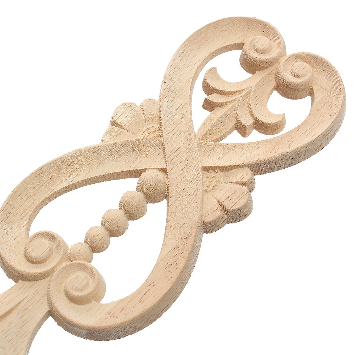 Wood-Carving-Applique-Unpainted-Flower-Onlay-Decal-Furniture-Cabinet-Door-Decor-36x7cm-1168354