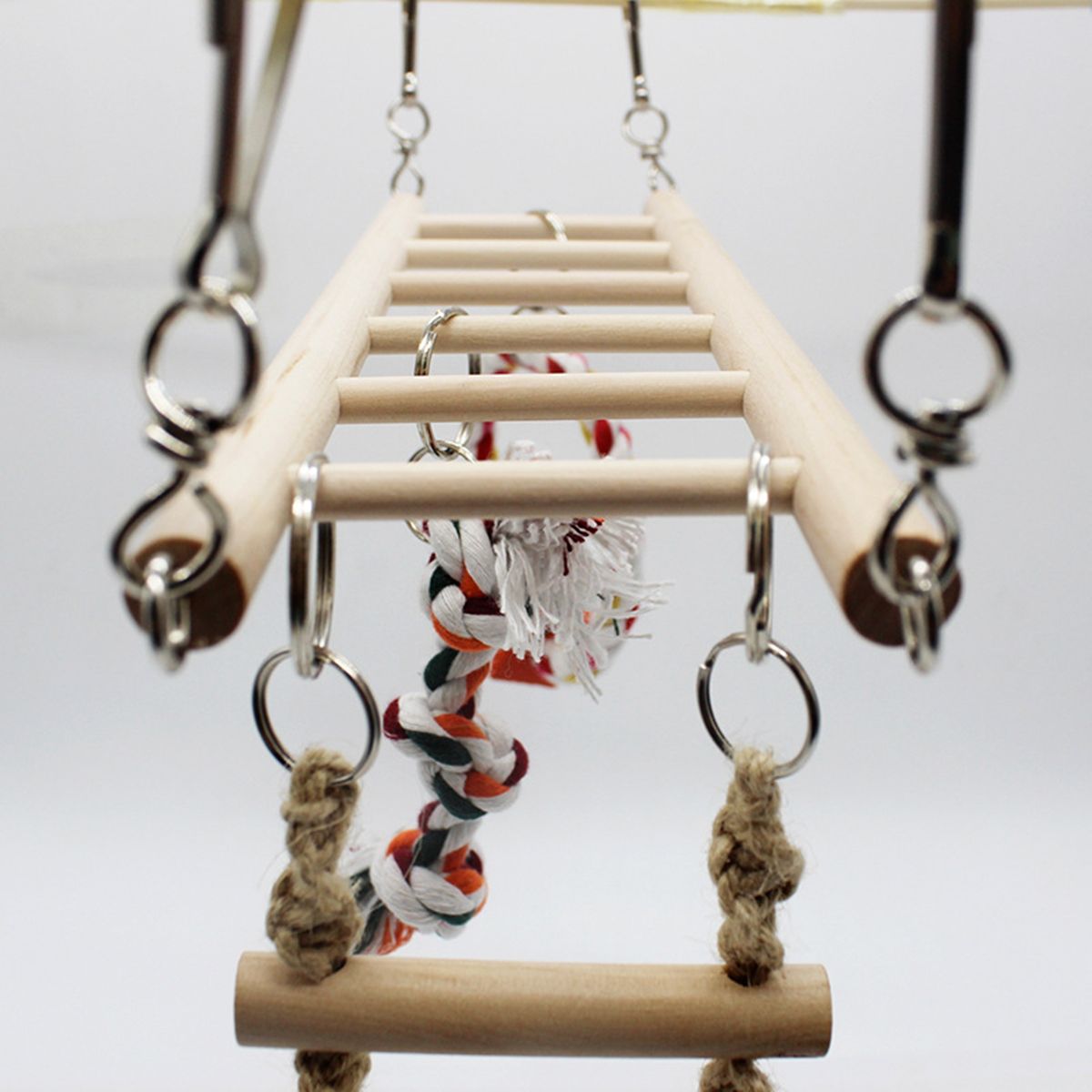 Wooden-Bird-Parrot-Parakeet-Cockatiel-Ladder-Hammock-Swing-Chew-Hanging-Toys-1171197