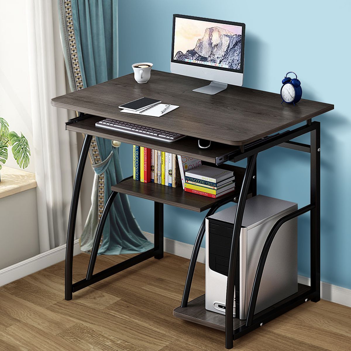 Wooden-Computer-Desk-Study-Laptop-PC-Workstation-Writing-Tray-Table-Home-Office-Desk-1740291