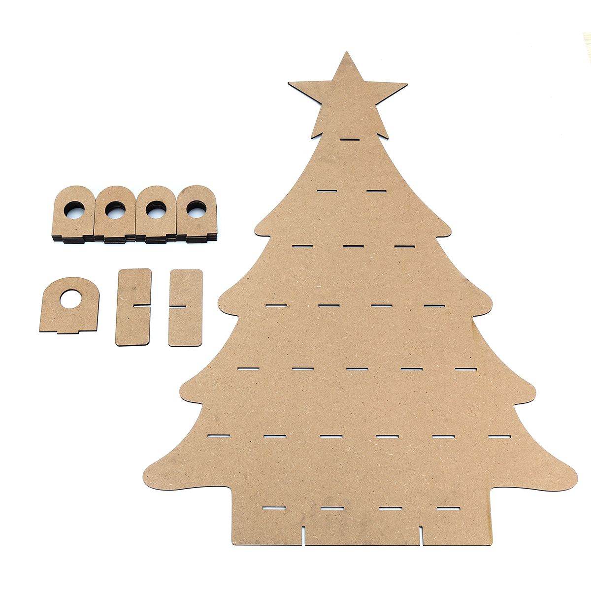 Wooden-Family-Advent-Calendar-Christmas-Tree-25-Chocolates-Stand-Rack-DIY-Decorations-1458960