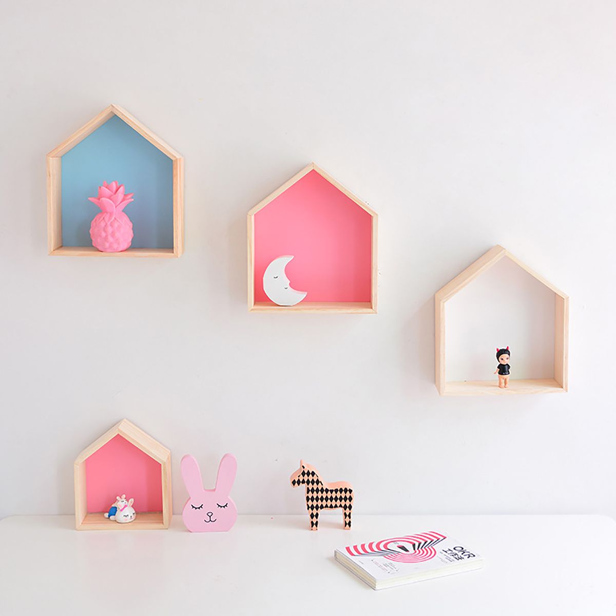 Wooden-House-Shape-Wall-Hanging-Shelf-Toy-Storage-Rack-Home-Decorations-1596614