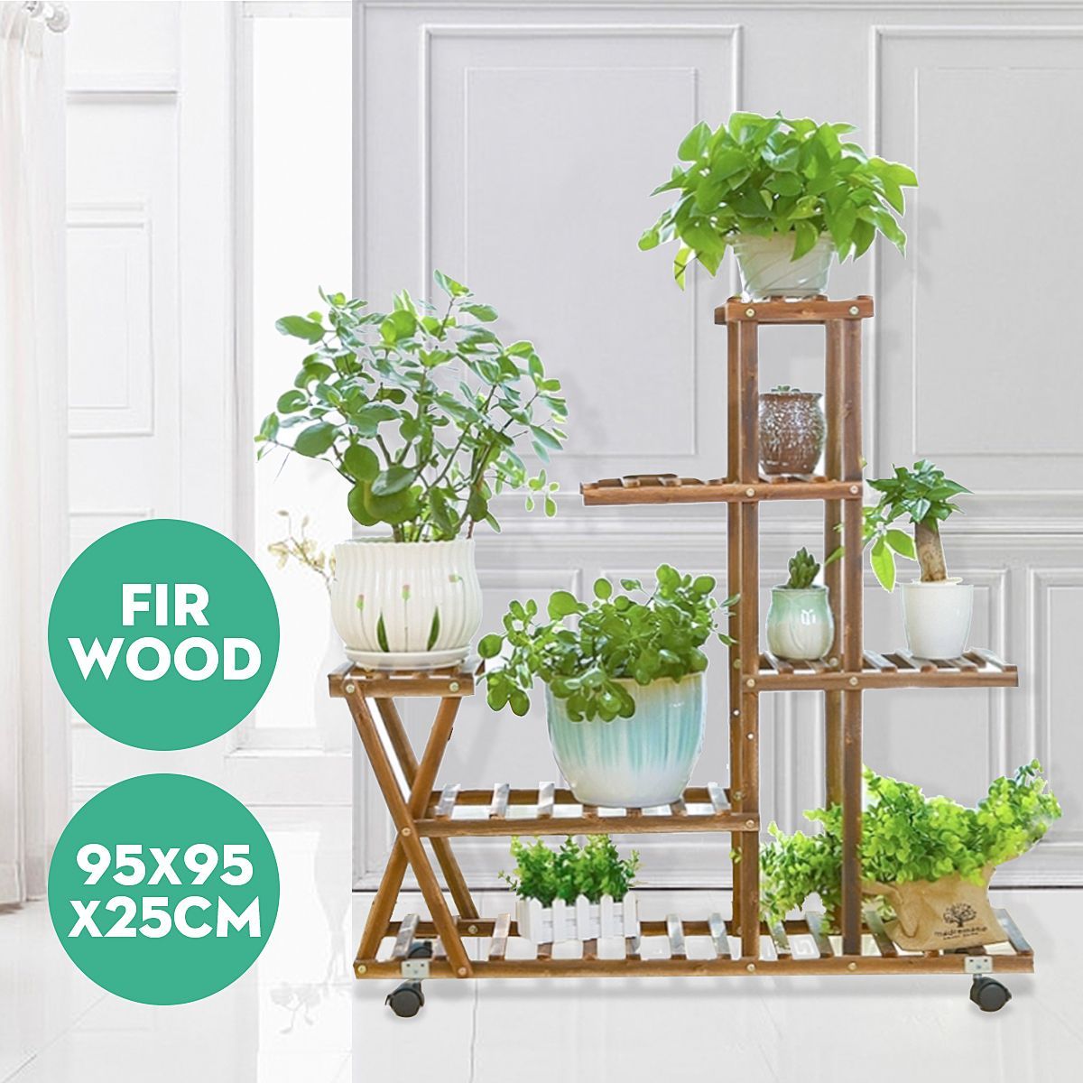 Wooden-Plant-Flower-Pot-Stand-Shelf--Indoor-Outdoor-Garden-Planter-With-Wheels-1652395