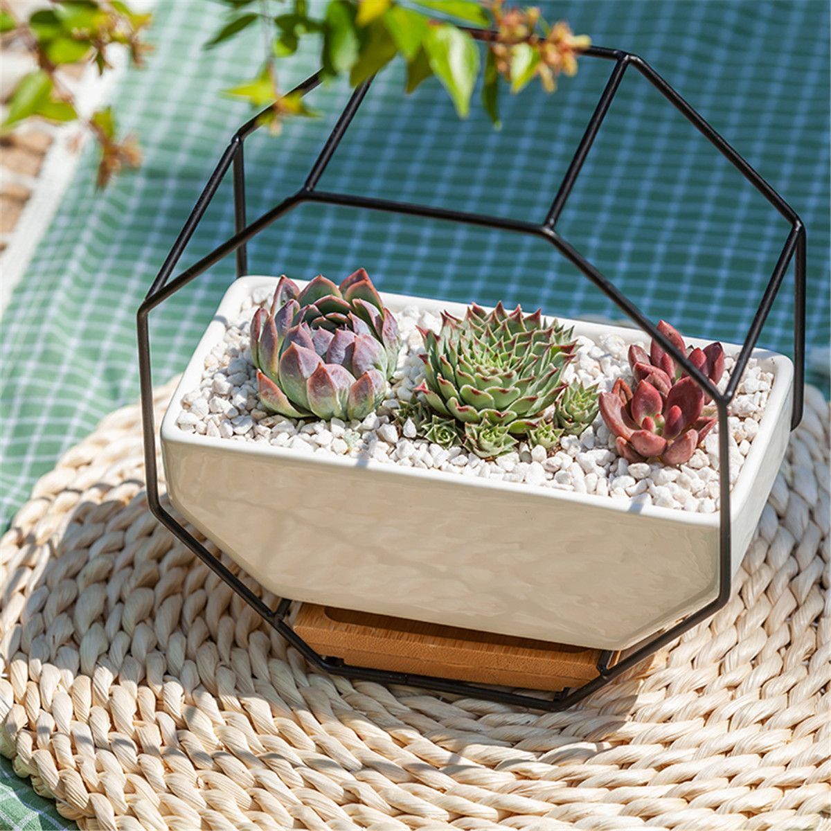 Wrought-Iron-Simple-Octagonal-Ceramic-Flower-Pot-Creative-Wall-Hanging-Succulent-Flower-Pot-Set-1726559