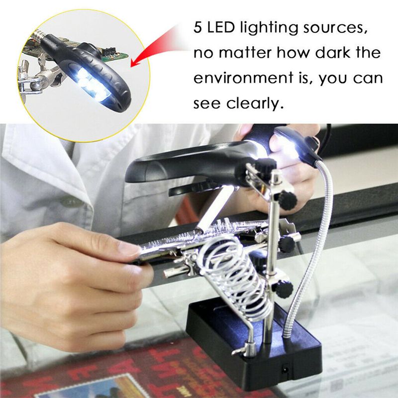 LED-Desk-Lamp-10X-Magnifying-Magnifier-Glass-With-Light-Stand-Clamp-For-Repair-1621914