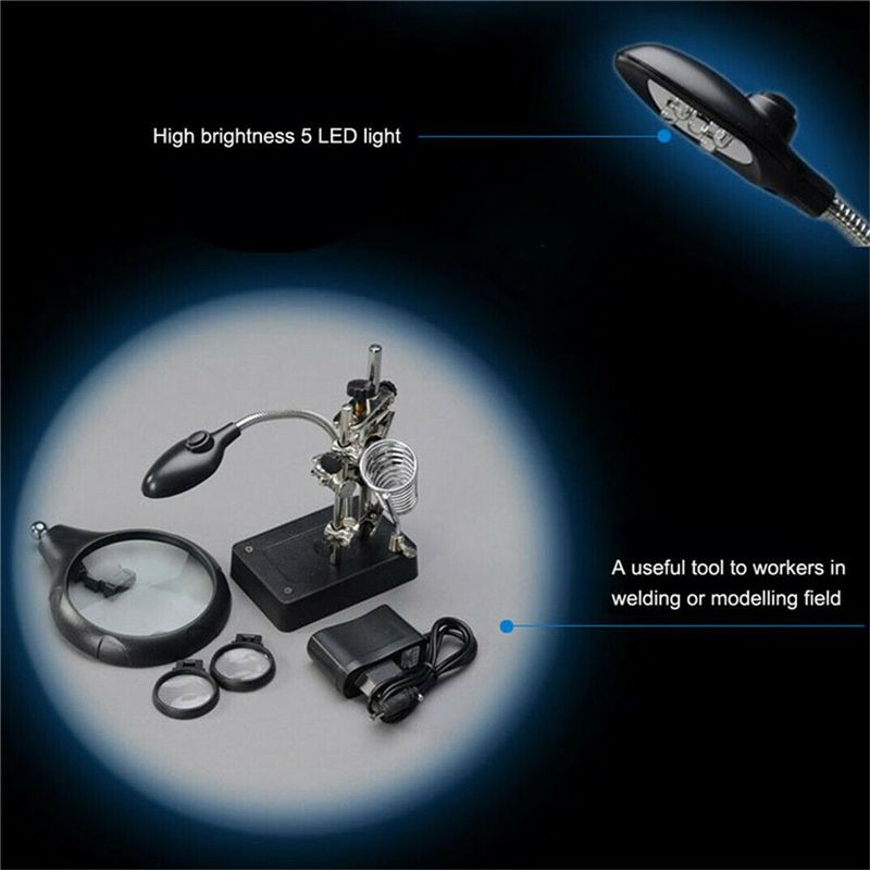 LED-Desk-Lamp-10X-Magnifying-Magnifier-Glass-With-Light-Stand-Clamp-For-Repair-1621914