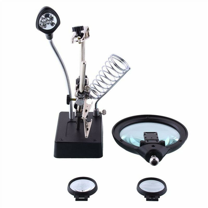LED-Desk-Lamp-10X-Magnifying-Magnifier-Glass-With-Light-Stand-Clamp-For-Repair-1621914