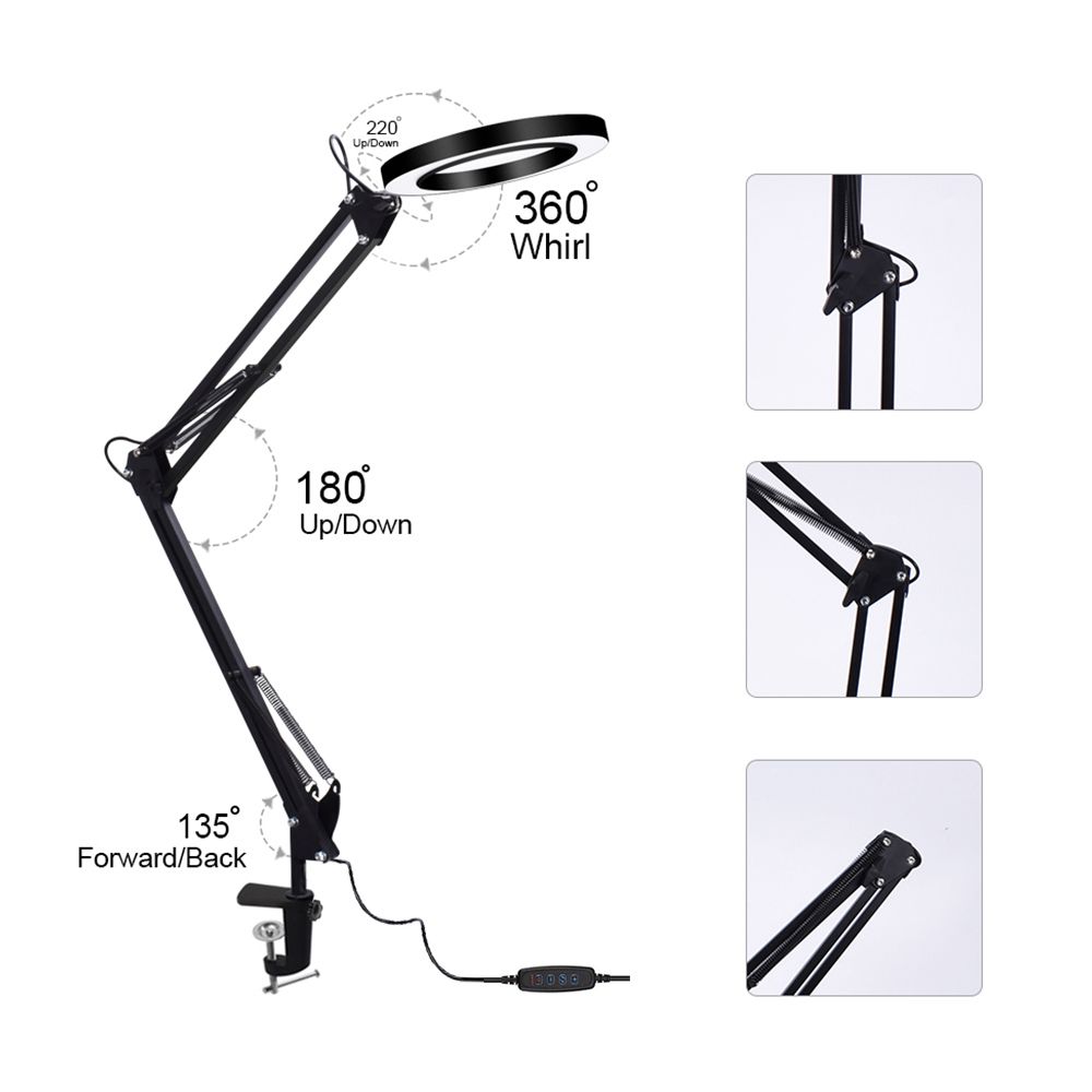 Lighting-LED-8X-14W-740mm-Magnifying-Glass-Desk-Lamp-with-Clamp-Hands-USB-powered-LED-Lamp-Magnifier-1612252