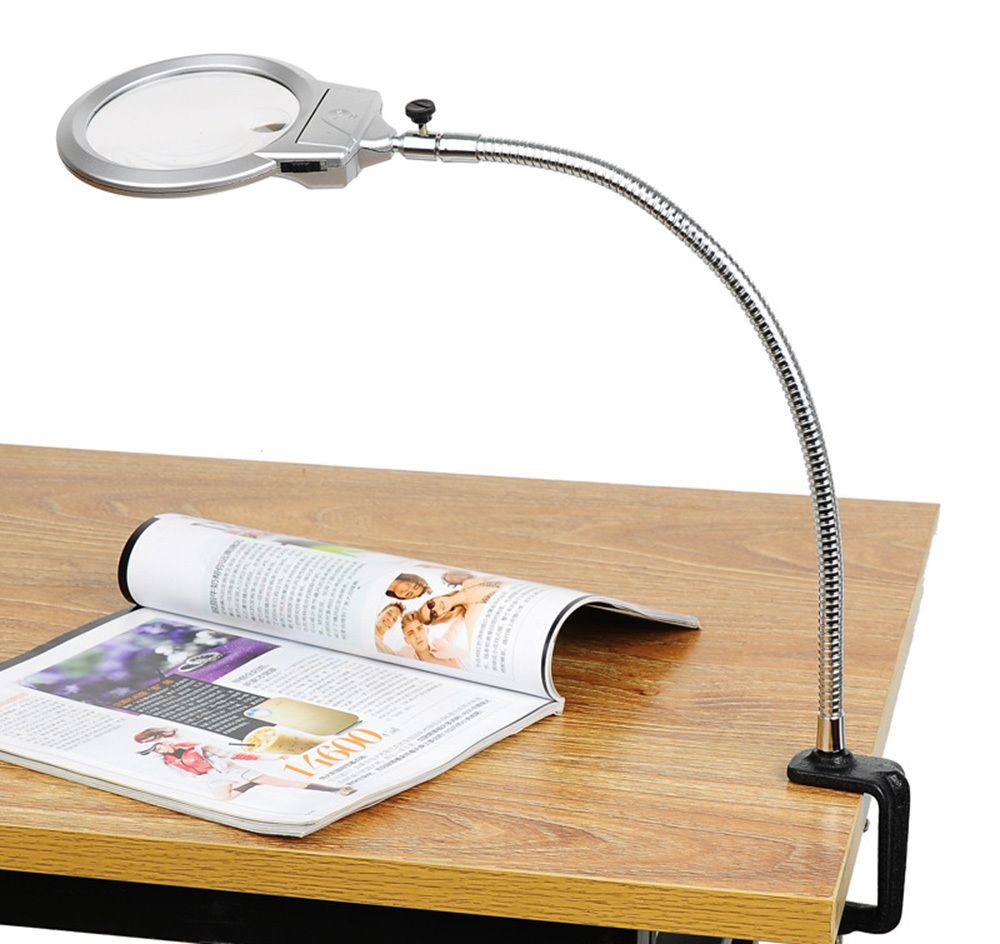 Magnifier-Flexible-Neck-Magnifying-Desk-Table-Clamp-Plastic-Folders-Metal-Horse-25-5X-107mm-Lens-Lou-1536601