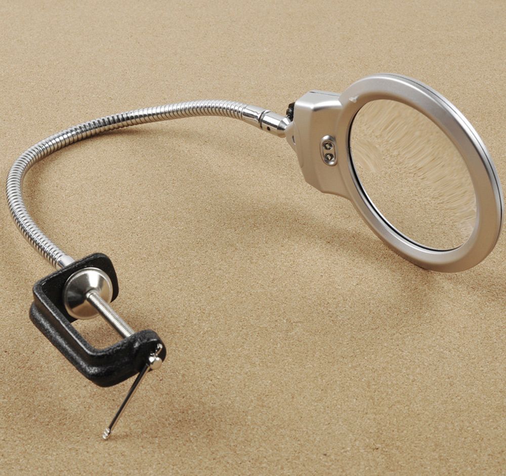 Magnifier-Flexible-Neck-Magnifying-Desk-Table-Clamp-Plastic-Folders-Metal-Horse-25-5X-107mm-Lens-Lou-1536601
