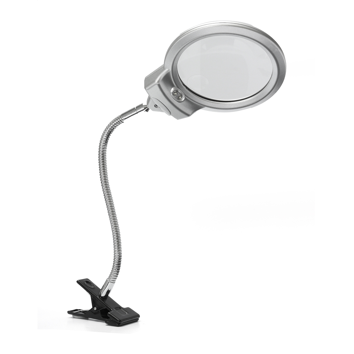 New-25-x-90MM-5-x-22MM-2-LED-Lighted-Table-Top-Desk-Magnifier-Magnifying-Glass-with-Clamp-1075605