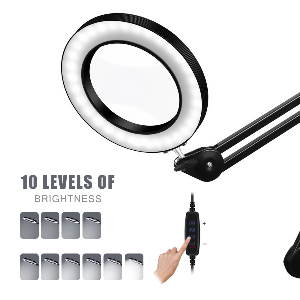 YG-809-2-5X-Magnifying-Lamp-Illuminated-Desktop-Magnifier-LED-Lamp-with-84mm-Clamp-Swivel-Arm-or-Rea-1612824