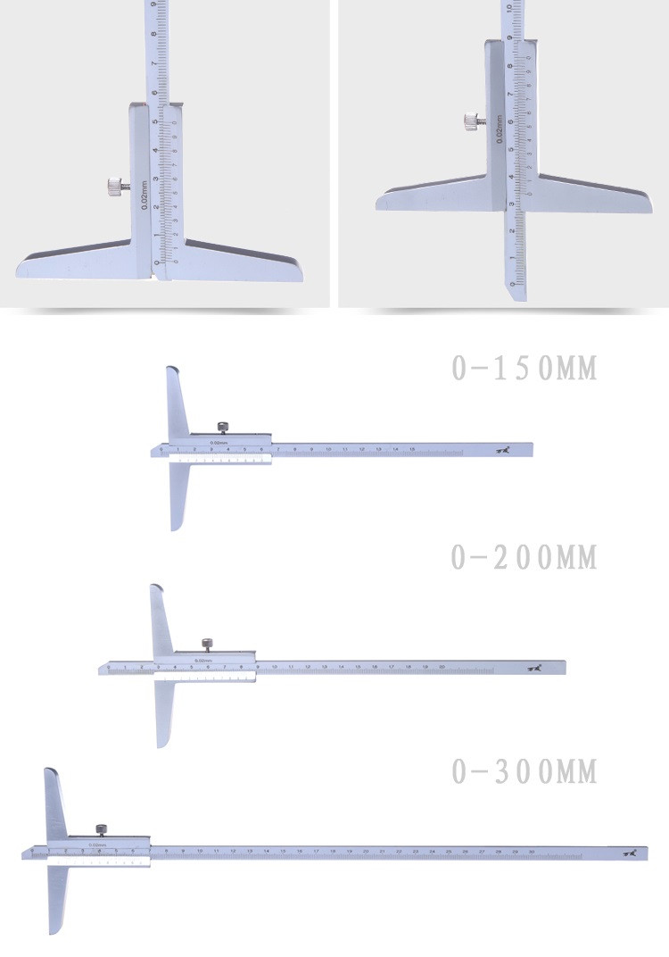 0-150mm-0-200mm-0-300mm-Stainless-Steel-Depthometer-Depth-Gague-Indicator-Caliper-1036558