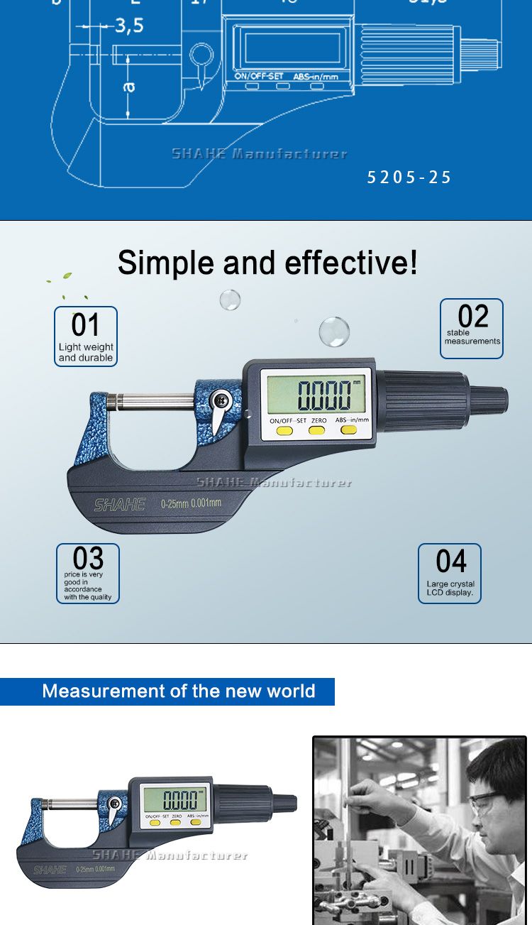 0-2525-5050-75100-mm-Micron-Digital-Outside-Micrometer-Electronic-Micrometer-Gauge-0001-mm-Digital-T-1742193